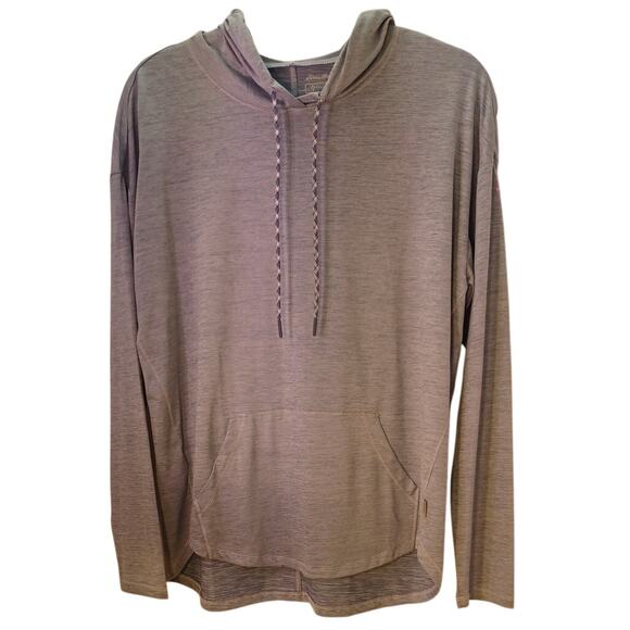 Eddie Bauer Women's Resolution Stretch Hoodie Heather Blue Small Gorpcore Hiking - Picture 3 of 6